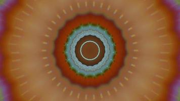 elemento caleidoscópico de anillo concéntrico desenfocado marrón oxidado suave video