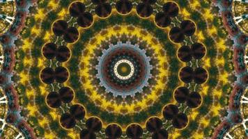 elemento caleidoscópico fractal multicolorido video