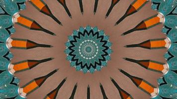 Beige Gradient Pinwheel and Oranges Kaleidoscopic Element video