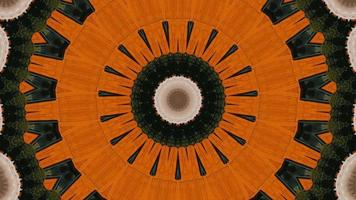 Carrot Orange with Green Accents Kaleidoscopic Element