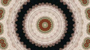 Doily Textured Light Brown with Green-Prawn Kaleidoscopic Background video