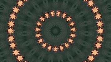 Forested Green Textured Background with Peach Accent Kaleidoscopic Element video