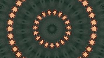 Forested Green Textured Background with Peach Accent Kaleidoscopic Element video