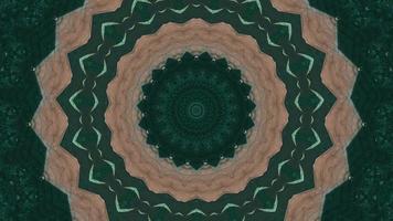 Vibrant Pine Green with Dark Peach Details Kaleidoscopic Element video