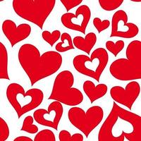 valentine seamless hearts pattern vector