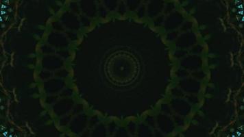 schwärzliches Grün mit grüner Ringstruktur kaleidoskopisches Element video