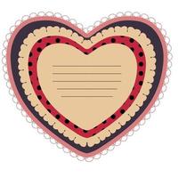 Beautiful card with heart vector