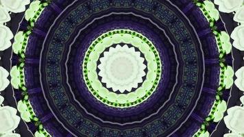 Vibrant Neon Green and Violet Textured Kaleidoscopic Element