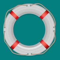 Life Buoy, Isolated On White Background, Vector Illustration