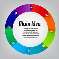 concepto de coloridos carteles circulares para el diseño de diferentes negocios. vector