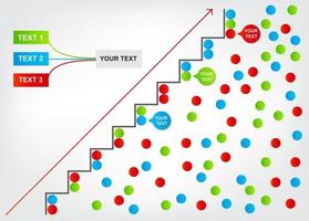 concepto de coloridas pancartas circulares con flechas vector