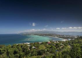 View of tropical Boracay island landscape and coast in the Philippines photo