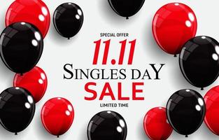 November 11 Singles Day Sale. Vector Illustration