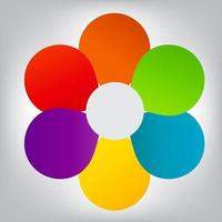 Concept of colorful circular banners in flower formector illustration vector