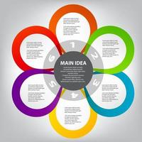 concepto de coloridas pancartas circulares en forma de flor vector