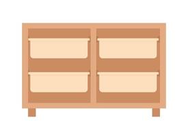 Sideboard for bedroom semi flat color vector object