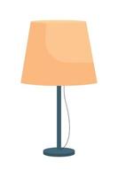 Desk lamp with lampshade semi flat color vector object