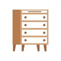 Storage cabinet for living room semi flat color vector object