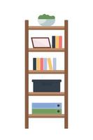Office shelving semi flat color vector object