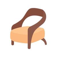 Contemporary armchair semi flat color vector object