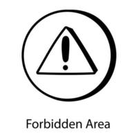 Forbidden Area sign vector