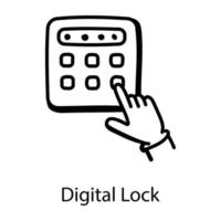 Digital Lock pad vector
