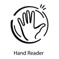 lector de mano y gesto vector