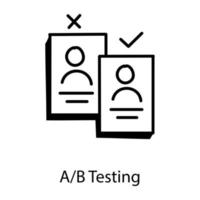 Ab Testing and experiment vector