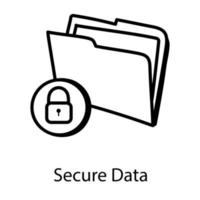 Secure Date and Files vector