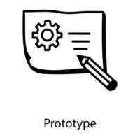 prototipo y plano vector