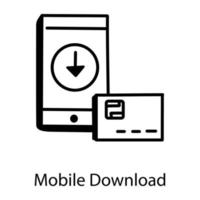 Online Mobile Download vector