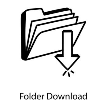 carpeta de descarga de datos vector