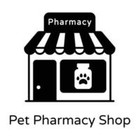 tienda de farmacia para mascotas vector