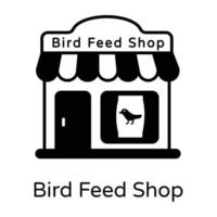 tienda de alimentación de aves vector