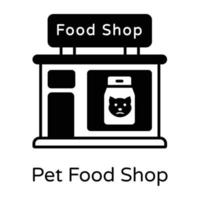 tienda de alimentos para mascotas vector