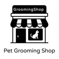 tienda de peluquería para mascotas vector