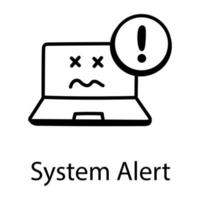 System Alert and Notebook vector