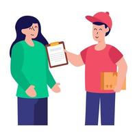 Delivery Boy and Person vector