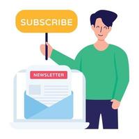 Subscribe Online Newsletter vector