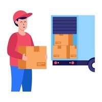 Delivery Boy and Person vector