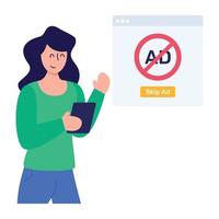 Ad Blocker and Skip vector