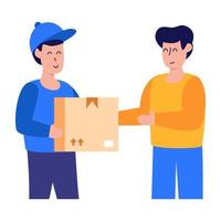 Delivery Boy and Person vector