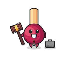 Illustration of matches mascot as a lawyer vector