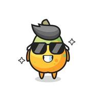 Cartoon mascot of papaya with cool gesture vector