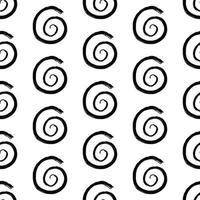 Abstract seamless pattern with hand drawn grunge circle swirl. vector