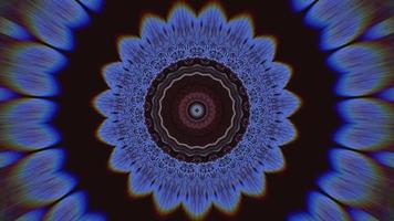 Violet Blue Flower Pattern Kaleidoscopic Element video