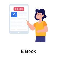 E Book and Library vector