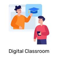 Online Digital Classroom vector