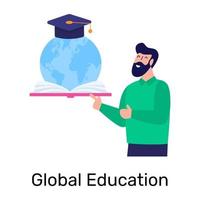 educación global para todos vector