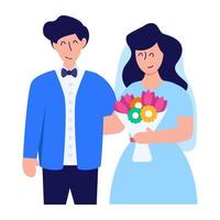 pareja casada y cónyuge vector